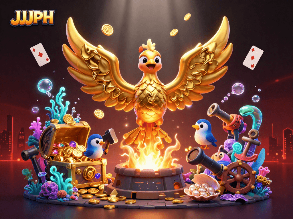 Maginhawang maglaro ng JJJPH habang ang ginto ay bumabagsak mula sa phoenix.
