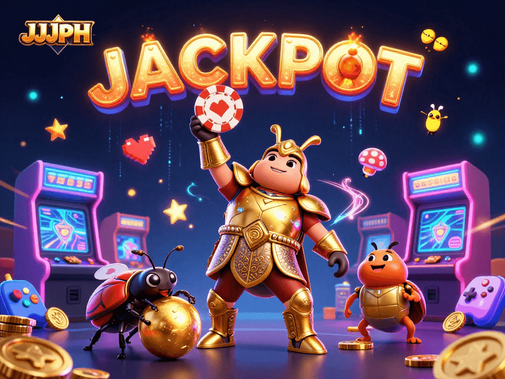 Tumanggap ng malalaking premyo sa JJJPH kasama ang 3D na beetle at chandelier ng JACKPOT.