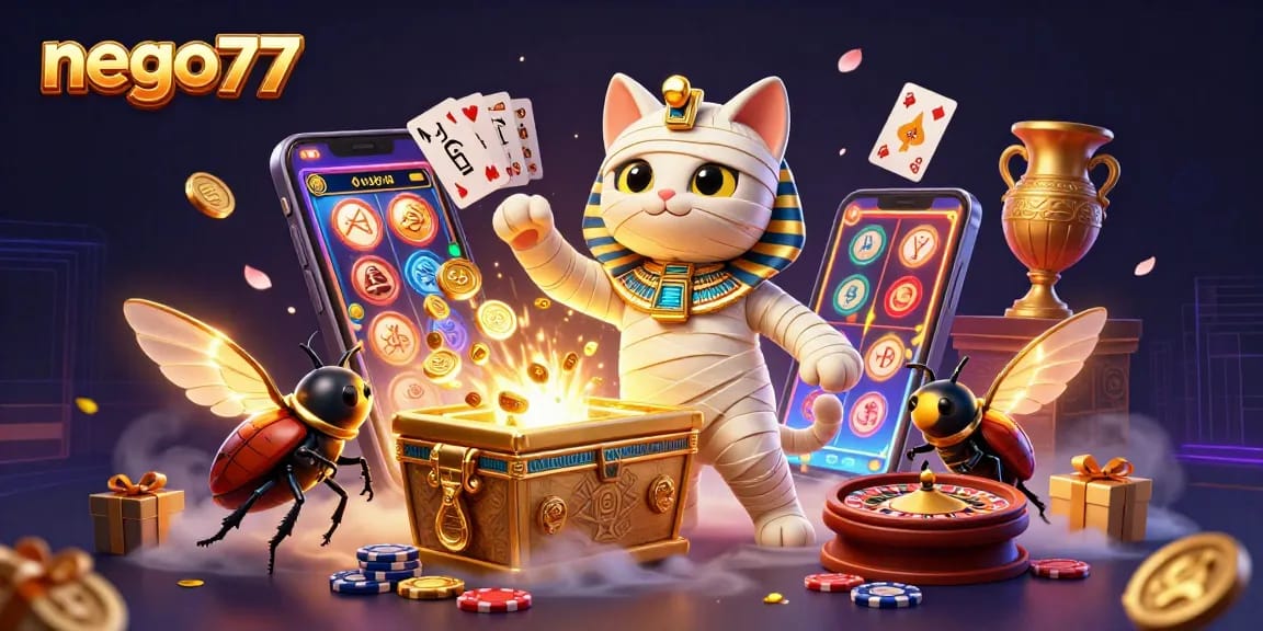Experience engaging gaming with nego77's thrilling mummy-themed casino adventure.