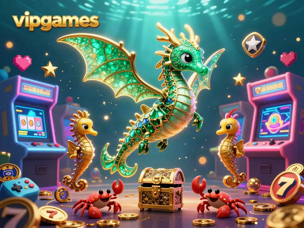 Experience vipgames with enchanting sea creatures and vivid casino elements, blending fun and excitement.
