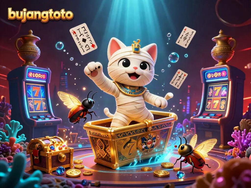 Win big with bujangtoto as the Egyptian mummy cat unveils exciting jackpot adventures.