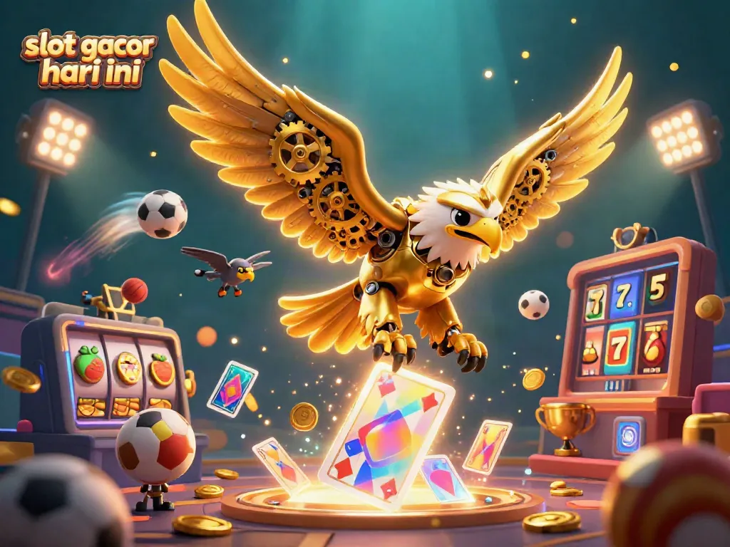 Menangkan slot gacor hari ini dengan ilustrasi 3D kartun berwarna cerah dan elemen kasino yang menarik.