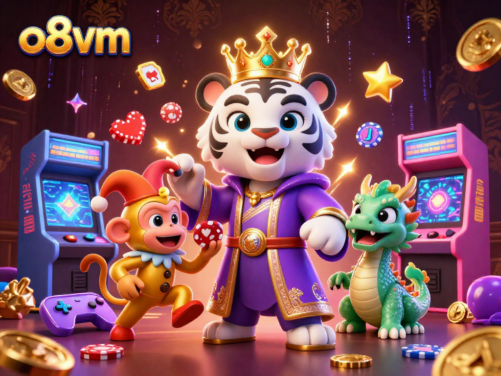 Engage in thrilling action at o8vm, featuring the lively characters in a vibrant casino environment.