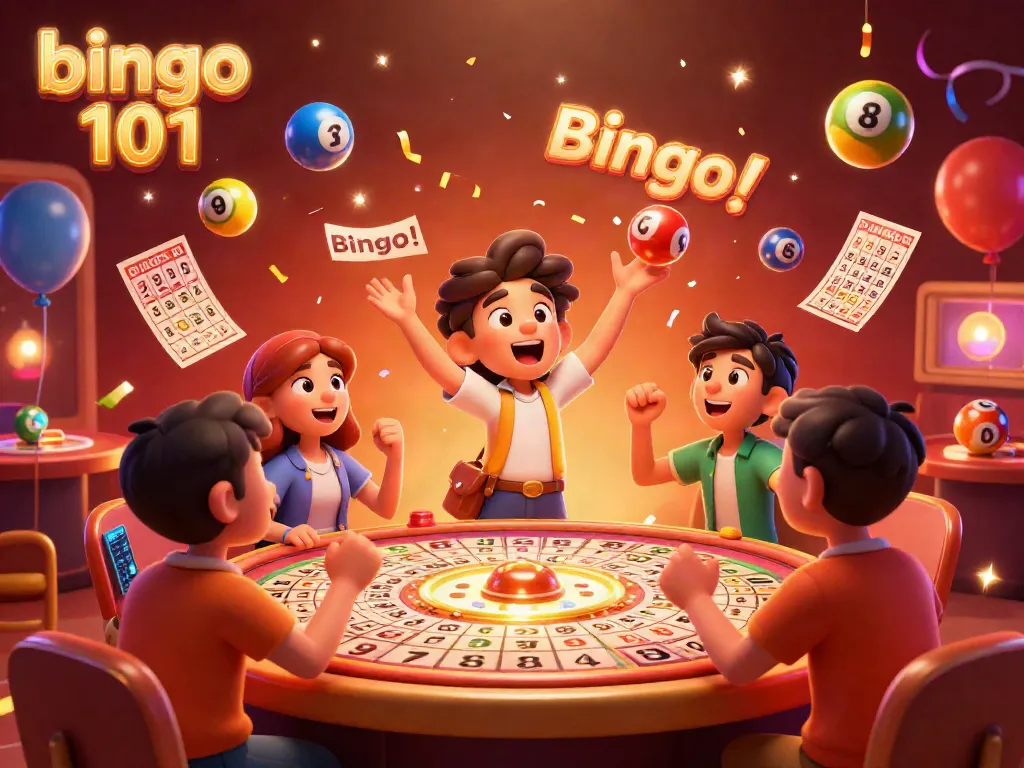 Bingo 101 players experience excitement as colorful balls and bingo cards lead to big wins.