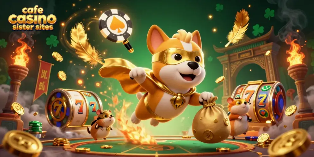 Experience exciting gameplay at Cafe Casino sister sites with a 3D casino adventure featuring action-packed characters and vibrant gaming elements.