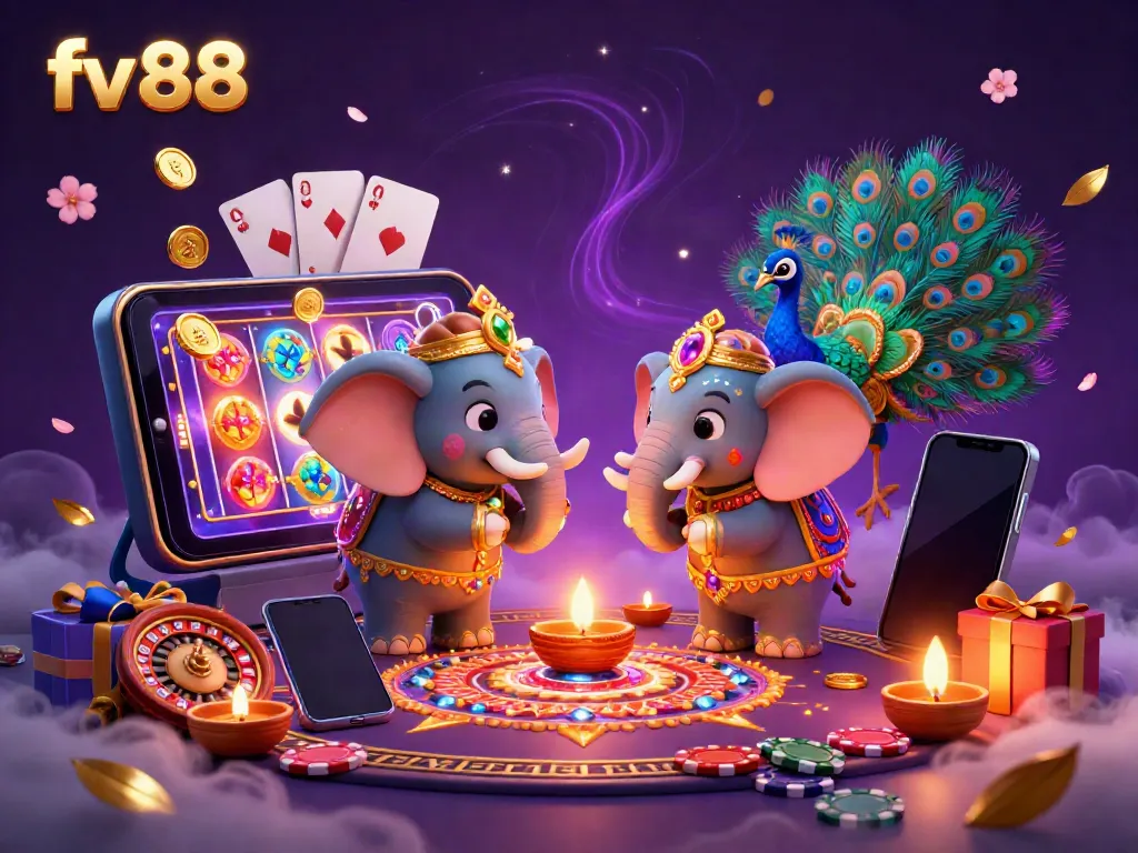 Engage with immersive gaming at fv 88 featuring vibrant characters, slot games, and dynamic casino elements.