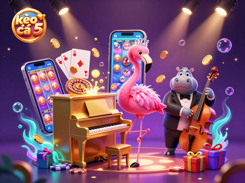 Experience the thrill of kèo nhà cái 5 with vibrant casino characters and exciting game elements.