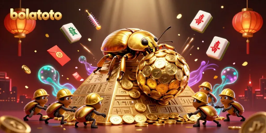 Boost your winnings with bolatoto's vibrant casino symbol illustration.