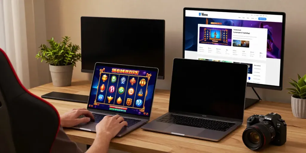 User playing a thrilling slot game on the temposlot platform with vibrant graphics.
