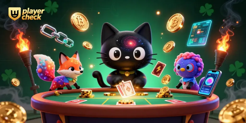 Experience gaming excitement with us player check at a vibrant cosmic casino table.