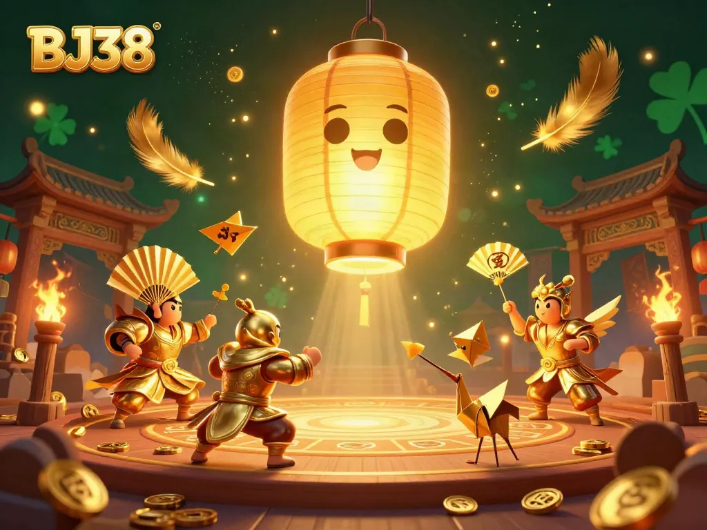 Engage with BJ38 casino gaming spirit featuring lucky symbols and vibrant decorations.