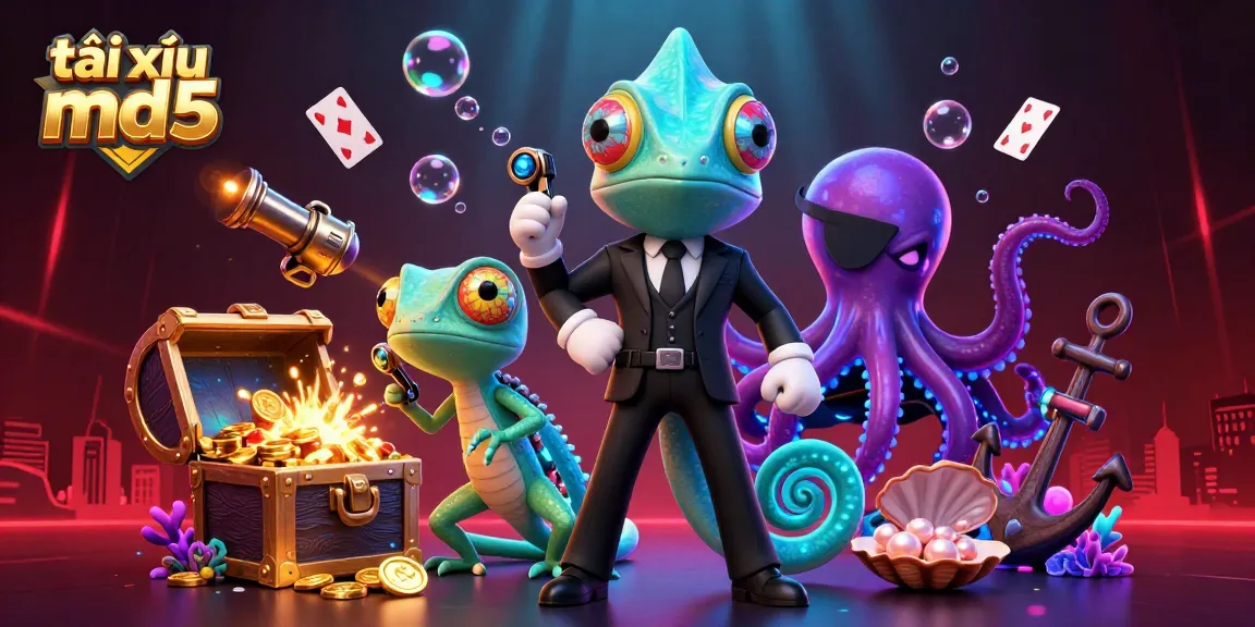 Engage with tài xỉu md5 game strategies amidst vibrant underwater treasures and dynamic casino elements.