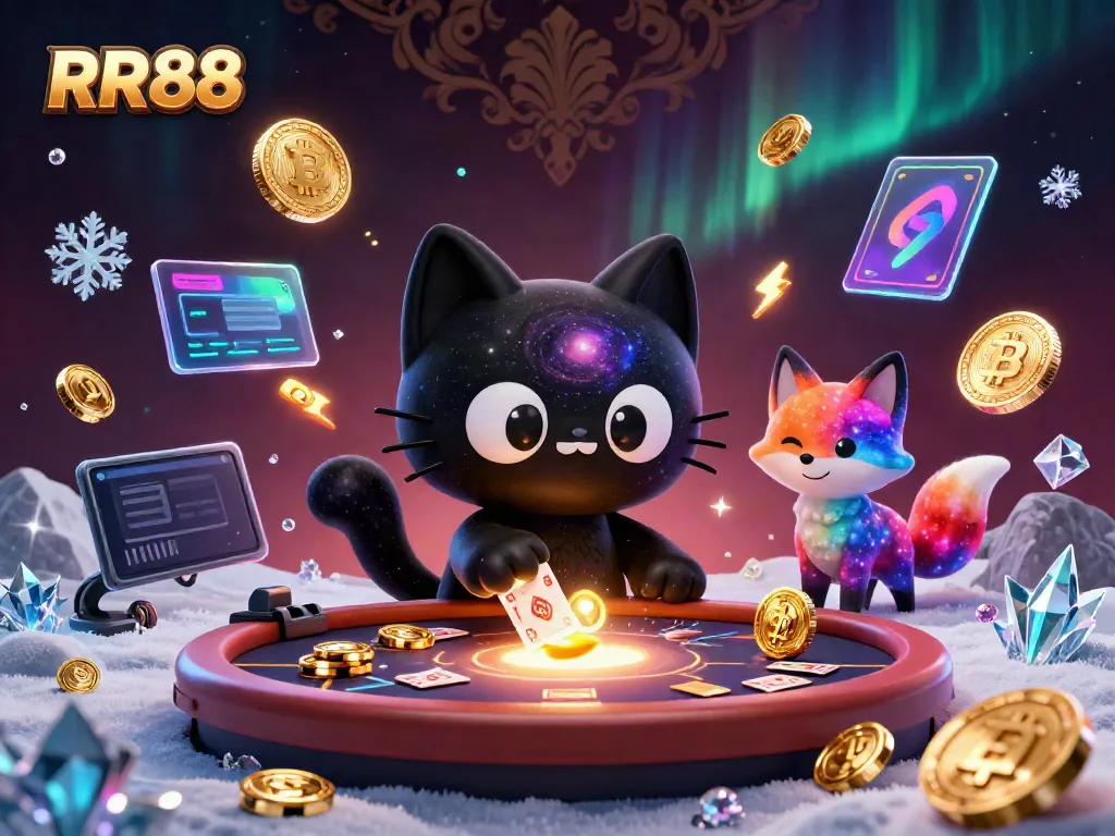 Experience exciting gameplay at RR88, featuring whimsical characters with cosmic charm and vibrant casino elements.