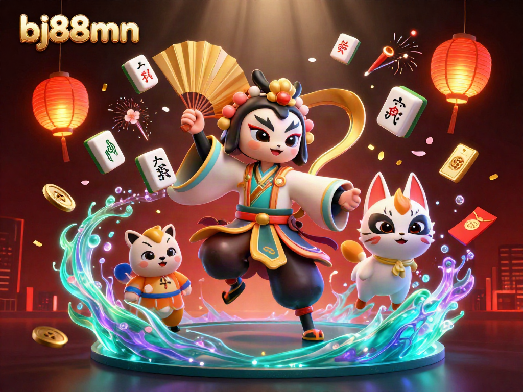 Engage with bj88mn's dynamic gaming experience featuring traditional characters and elements.