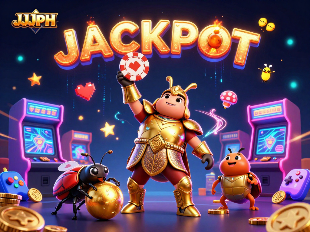 Tumanggap ng malalaking premyo sa JJJPH kasama ang 3D na beetle at chandelier ng JACKPOT.
