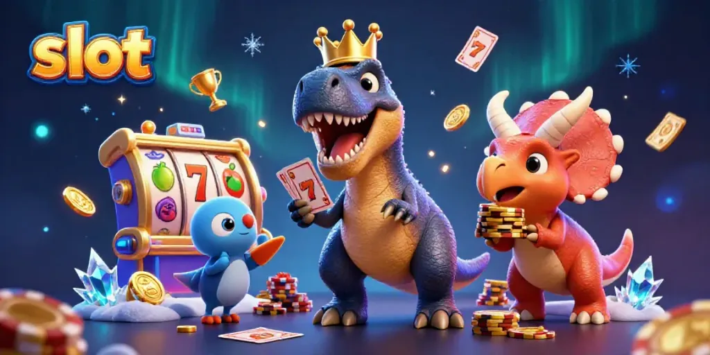 Gali jackpot slot dengan dinosaurus menarik dan suasana ceria.
