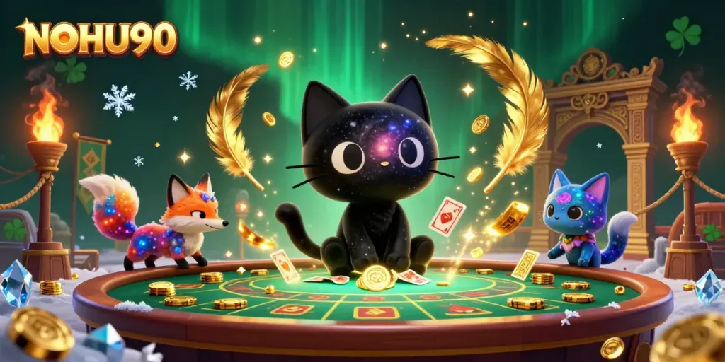 Engage in fun casino gameplay with NEHU90’s cosmic characters and thrilling elements of chance.