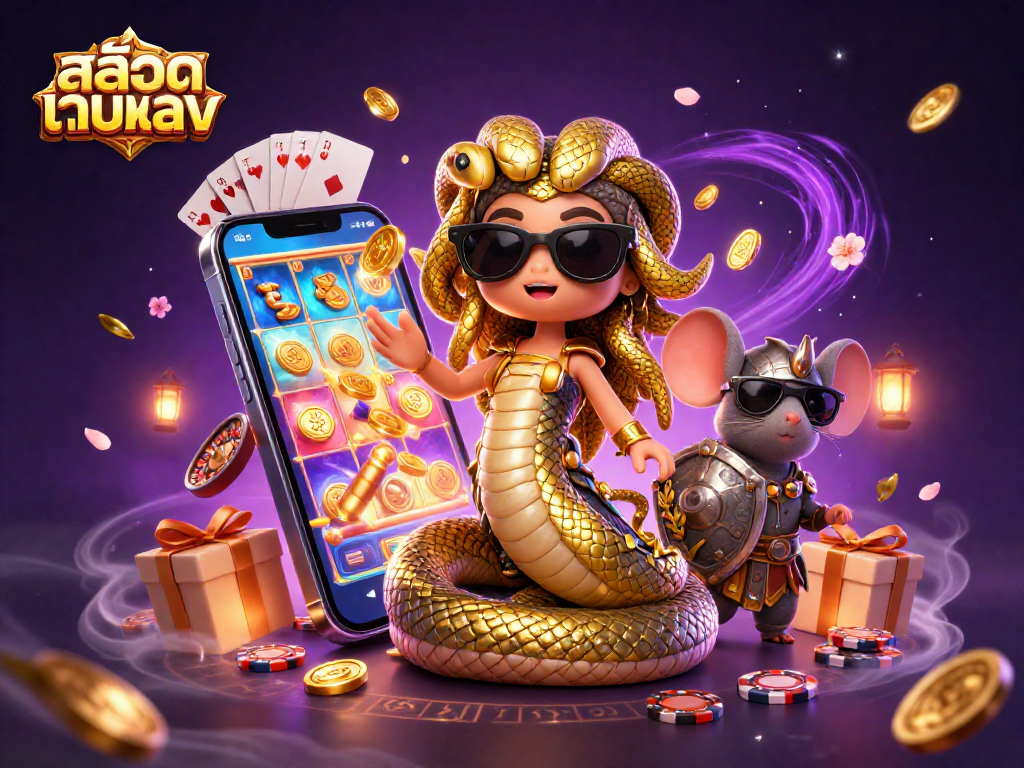 Experience the thrill of สล็อตเว็บตรง with lush graphics of slot games and casino elements.
