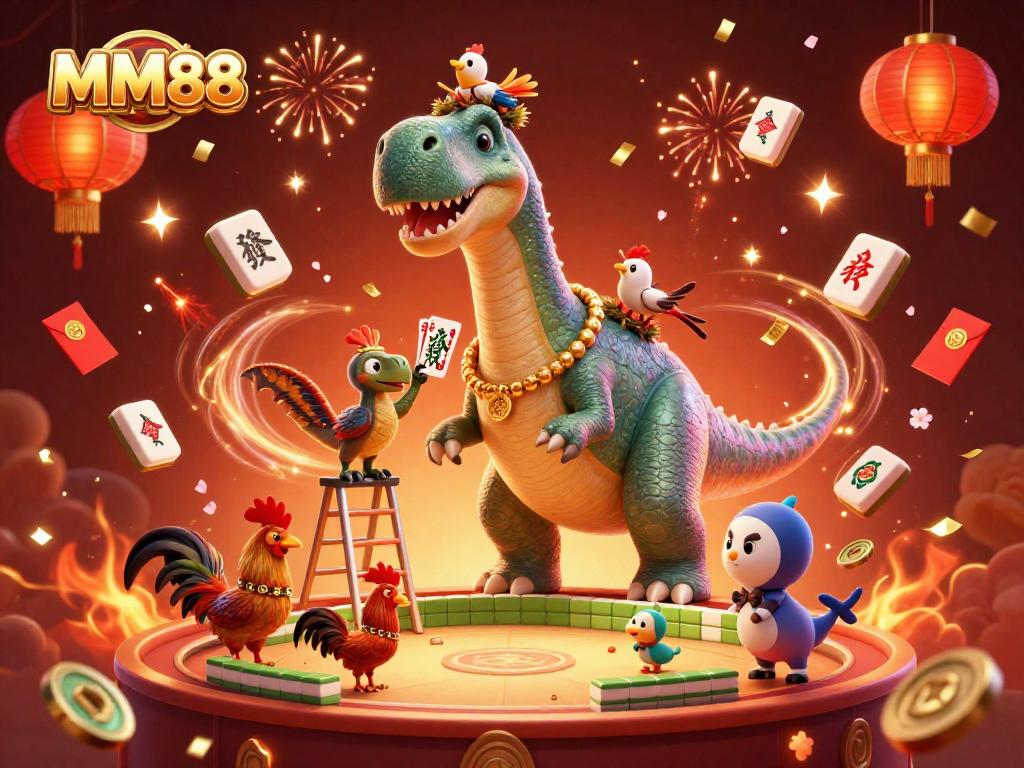 Witness MM88's exciting cockfighting with 3D characters radiating vibrant energy and joy.