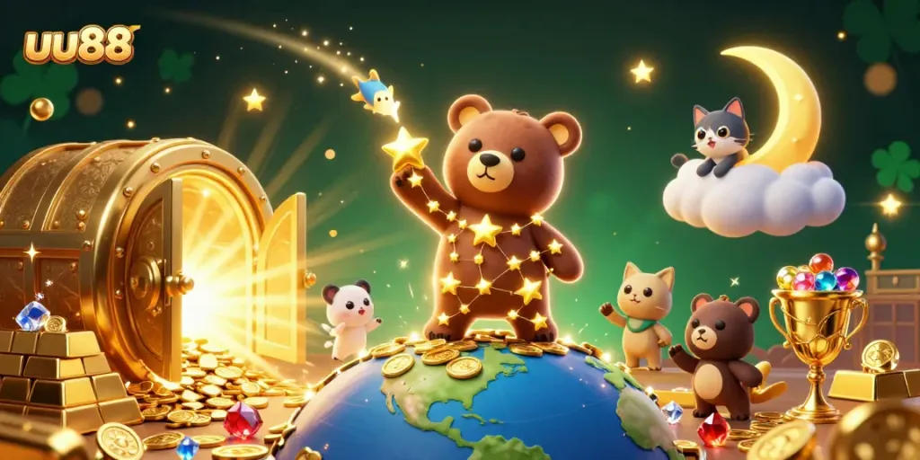 Spin to win with uu88, experience thrilling jackpot excitement in a vibrant cosmic setting.