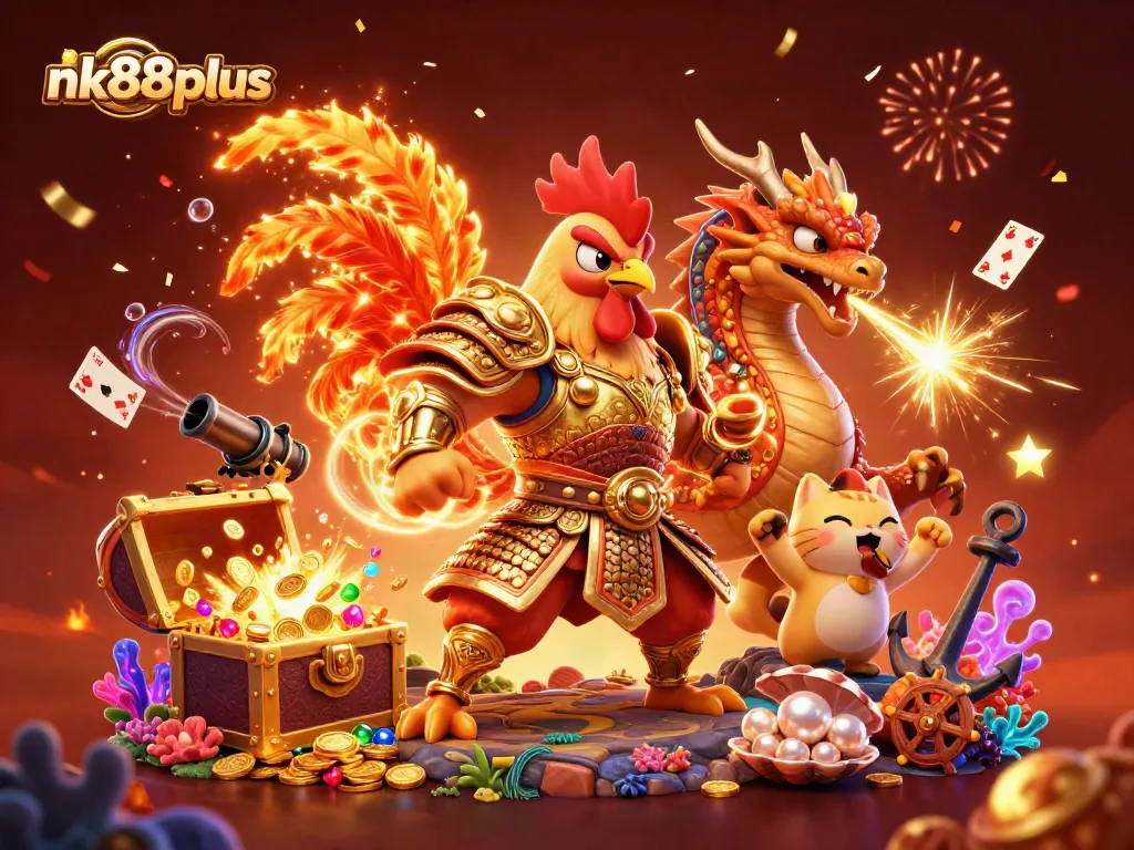 Engage with nk88plus in a vibrant 3D gaming world featuring dynamic characters and magical elements.