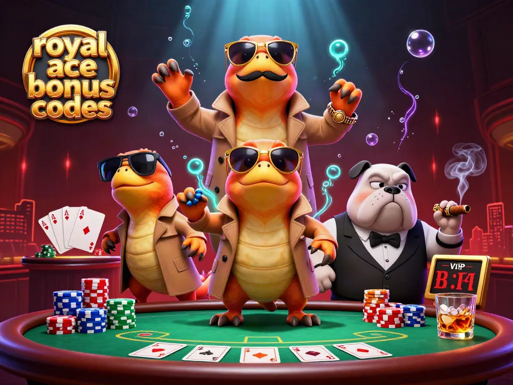 Experience royal ace bonus codes with raptors in luxury, poker details, and vibrant casino ambiance