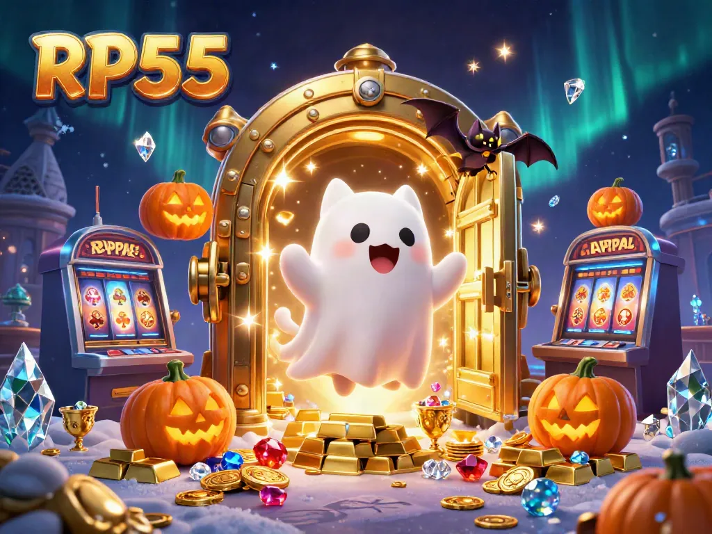 Experience thrilling gameplay with RP55 as a ghost cat and vampire bat explore a haunted casino