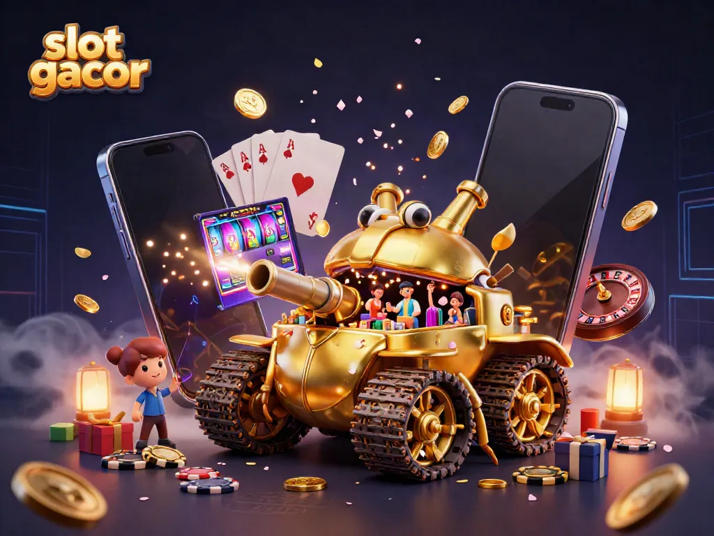 Experience thrilling slot gacor action in an exciting miniature casino aboard a golden beetle tank.