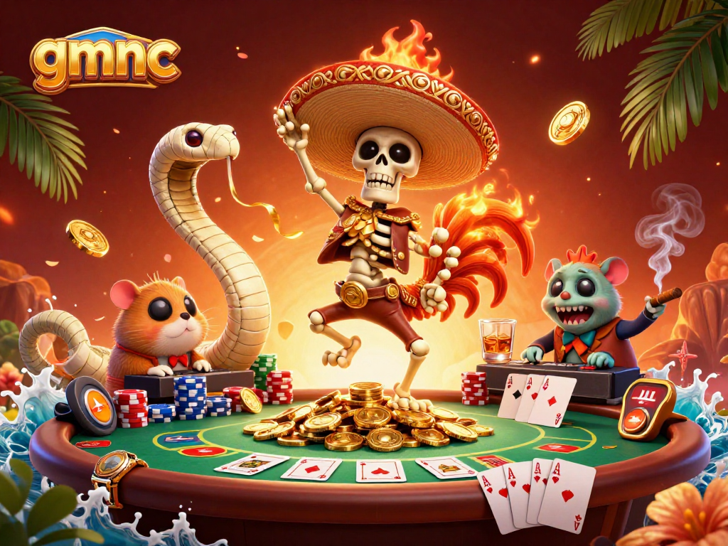 Experience thrilling victories at gmnc with a vibrant casino scene showcasing poker action.