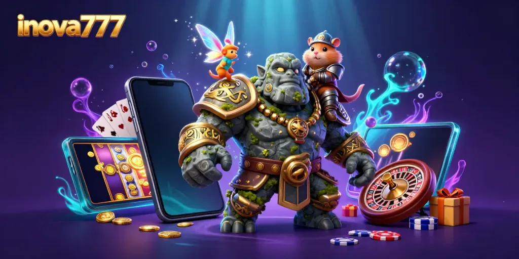 Experience thrilling gameplay with inova777 featuring vibrant symbols, characters, and magical elements.