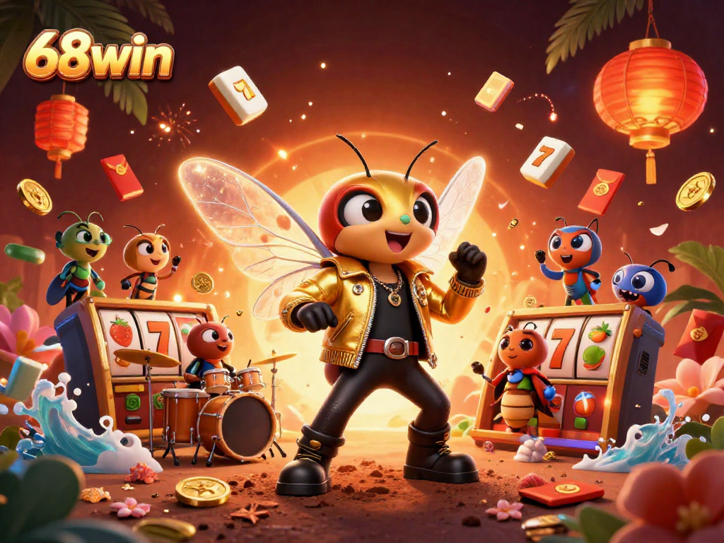 Experience thrilling wins with 68win's vibrant slot games and jackpots featuring dynamic characters.