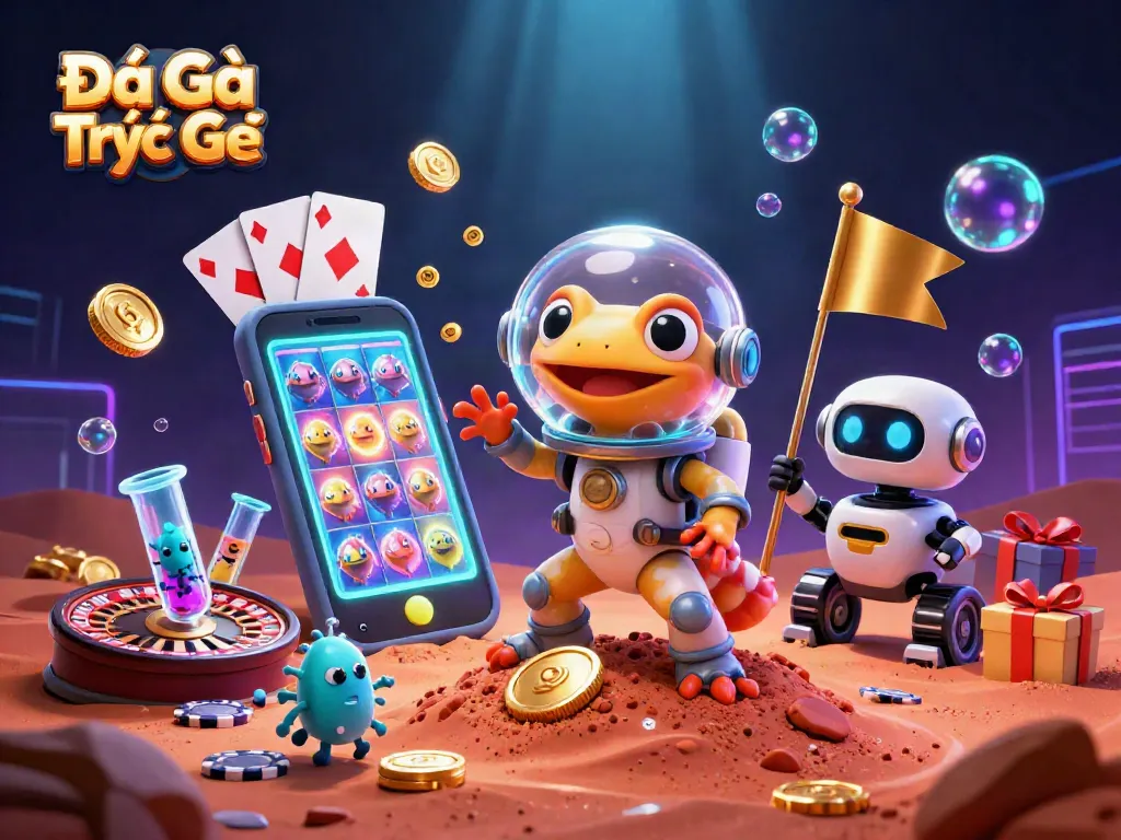 Engage with Đá Gà Trực Tiếp as a Martian gecko encounters a hidden casino's treasures.