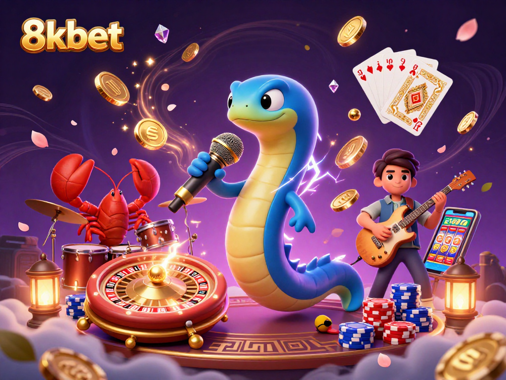 Experience thrilling excitement at 8kbet with electrifying underwater casino action featuring vibrant 3D characters.