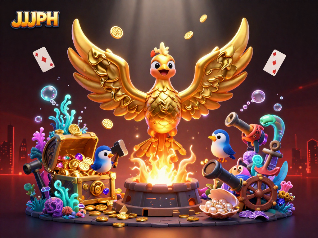 Maginhawang maglaro ng JJJPH habang ang ginto ay bumabagsak mula sa phoenix.